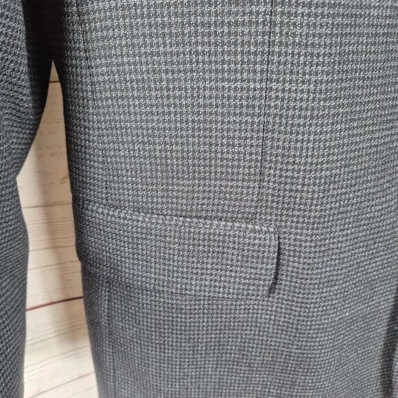 Jones New York Size 40L Men's Jacket Coat Blazer Dark Gray Famous Barr Formal - Picture 3 of 13